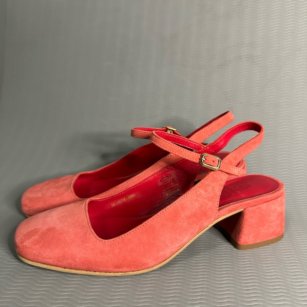 Hudson London Coral Suede Mary Jane Heels